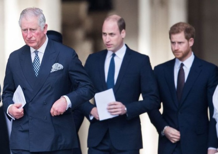 król Karol III, książę William i książę Harry Trzęsienie ziemi w Pałacu Buckingham. Król Karol III zdecydował. Nie chce widzieć syna